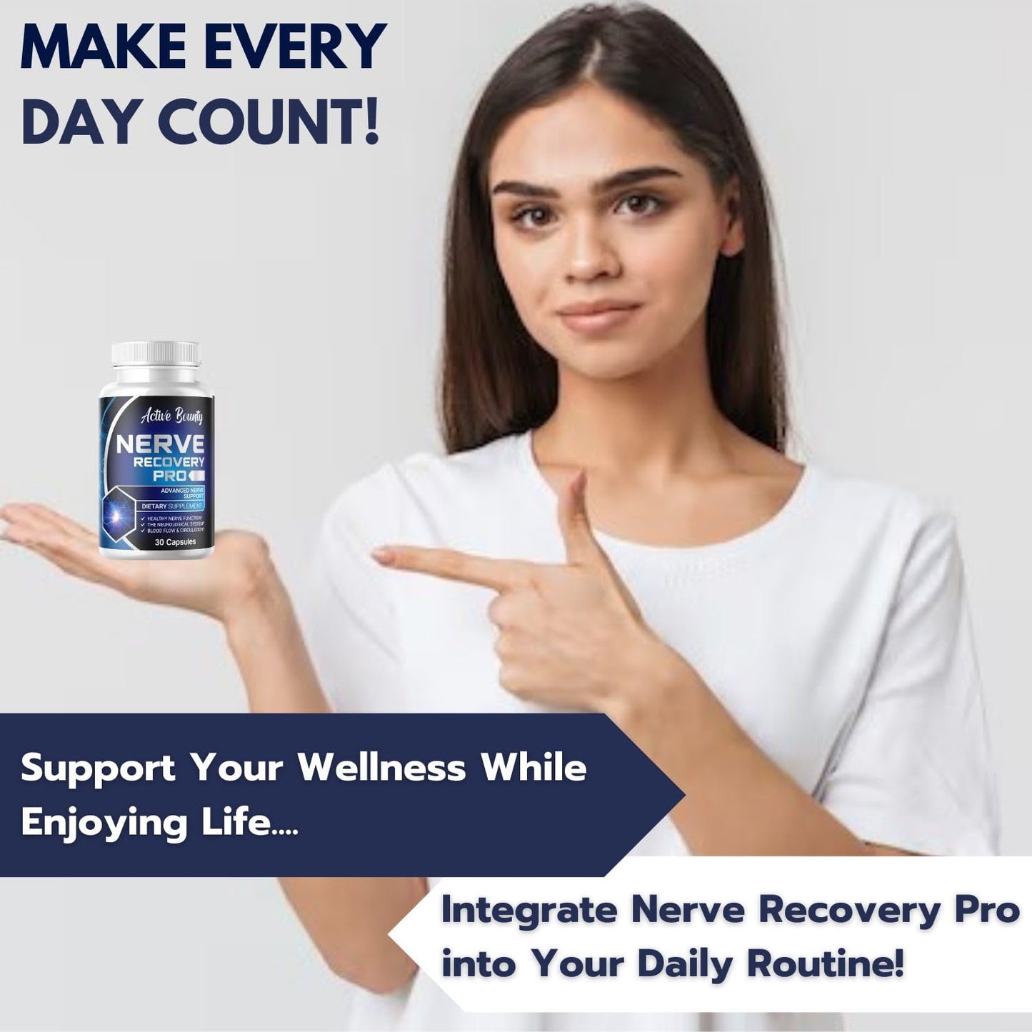 Nerve Recovery Pro – Nerve Support Supplement with Alpha-Lipoic Acid, Turmeric & Acetyl-L-Carnitine – 30 Capsules - 1 Pack