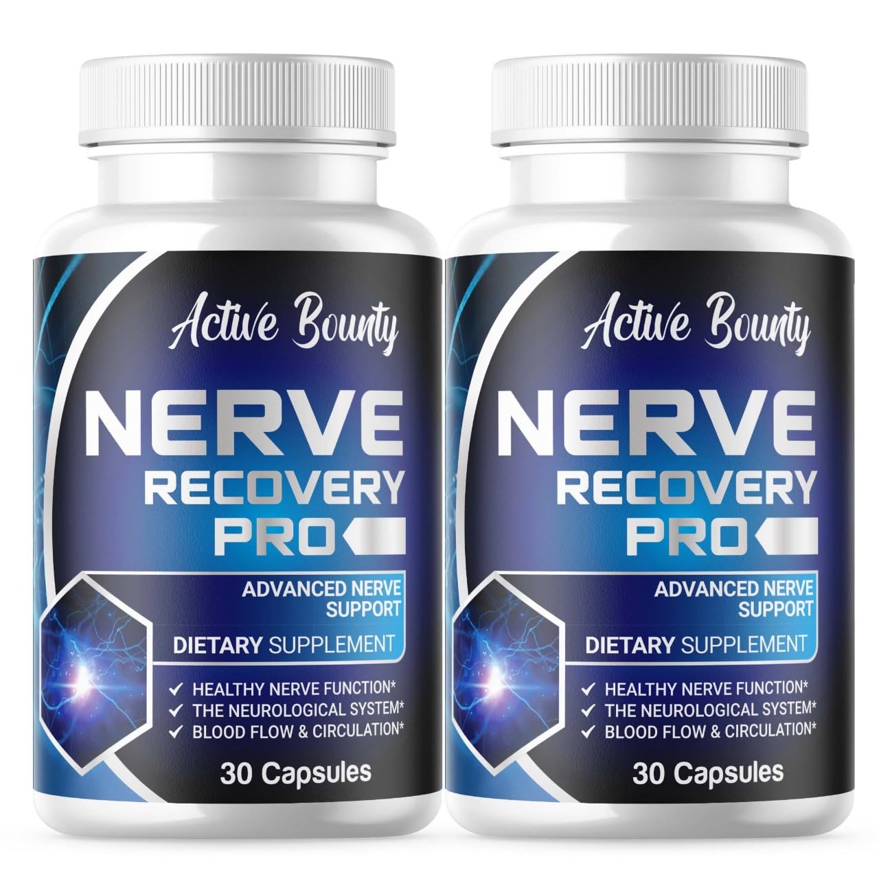 Nerve Recovery Pro – Nerve Supplement with Alpha-Lipoic Acid, Turmeric & Acetyl-L-Carnitine – 30 Capsules - 2 Pack